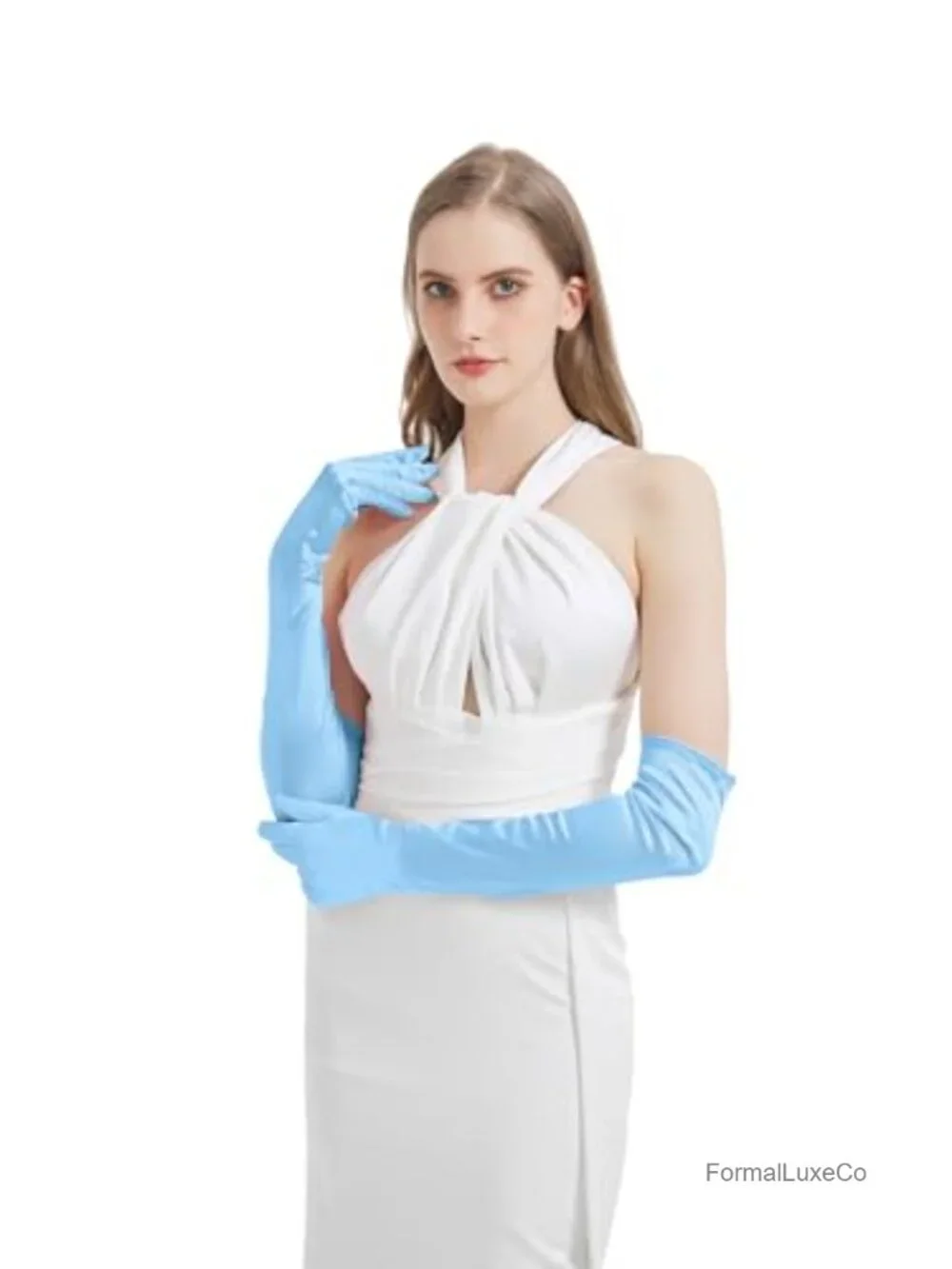 Satin Opera Gloves Elbow Length Costume Accessory